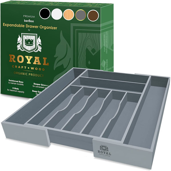 Royal Craft Wood Adjustable Flatware & Kitchen Utensils Drawer